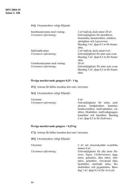 Djurskyddsmyndighetens författningssamling ... - Jordbruksverket