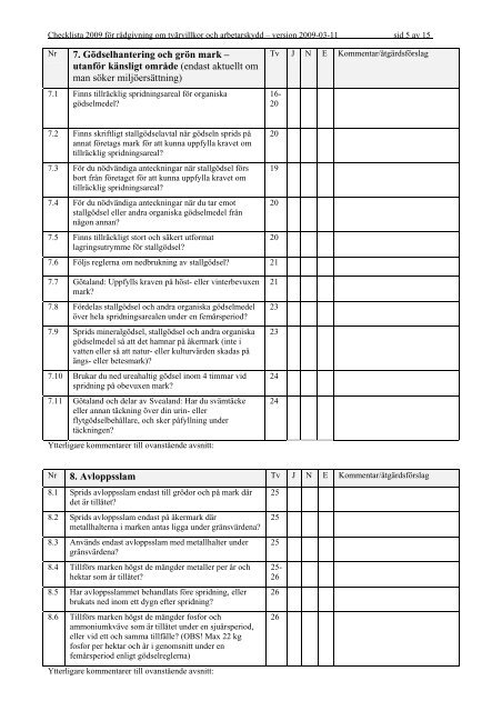 Checklista för rådgivning om tvärvillkor och ... - Jordbruksverket