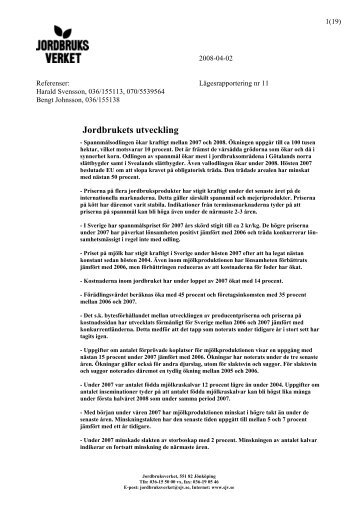 Jordbrukets utveckling - Jordbruksverket