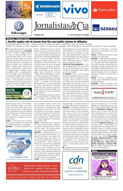 J. Hawilla amplia rede de jornais Bom - Jornalistas & Cia J. Hawilla amplia rede de jornais Bom - Jornalistas & Cia