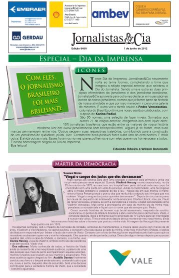 Especial – Dia da Imprensa - Jornalistas & Cia