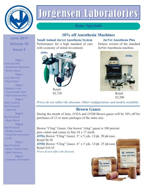 New Products - Jorgensen Laboratories