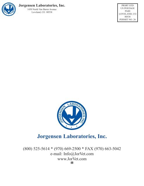 New Products - Jorgensen Laboratories