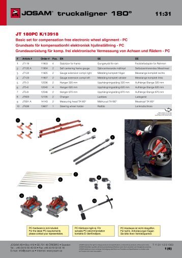 11:31 Truckaligner 180Â° basic and upgrade kits for PC - JOSAM AB