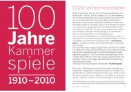 1000mal Premierenfieber - Theater in der Josefstadt