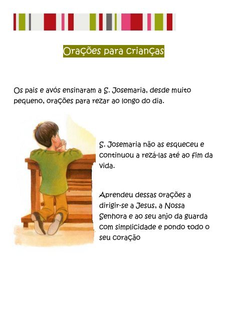 OraÃ§Ãµes para crianÃ§as - Saint Josemaria Escriva