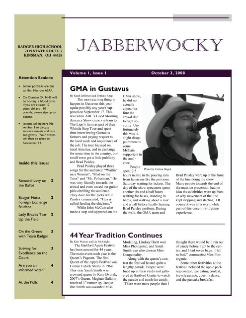 Jabberwocky - Joseph Badger Local Schools