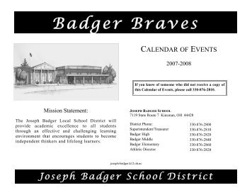 07 08 Publisher Calendar of Events - Joseph Badger Local Schools