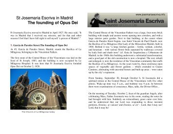 Download the tour with map (pdf format) - Saint Josemaria Escriva