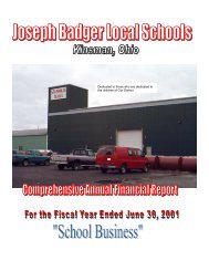 GASB 2001 - Joseph Badger Local Schools