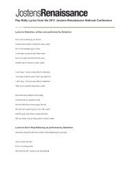 Jostens Renaissance 2011 National Conference Pep Rally Lyrics