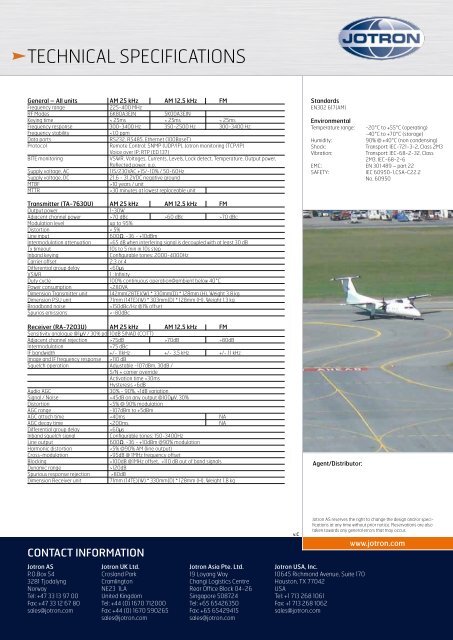 Brochure TR 7730U.pdf - Jotron