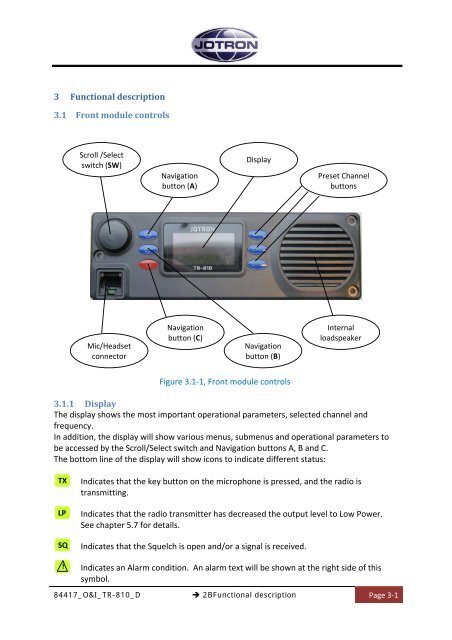 Operators and Installation Manual TR-810.pdf - Jotron