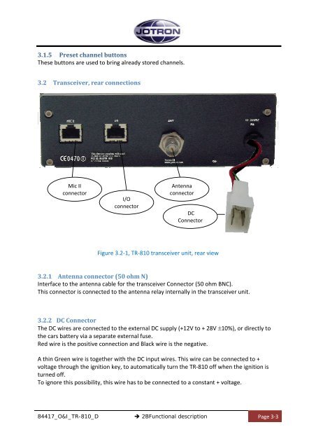 Operators and Installation Manual TR-810.pdf - Jotron