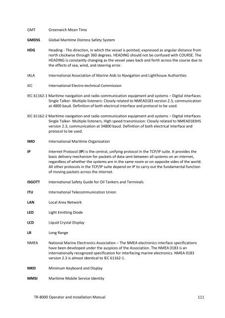 Operator and Installation Manual Tron AIS TR-8000.pdf - Jotron