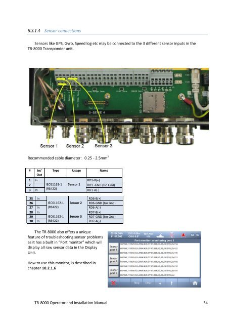 Operator and Installation Manual Tron AIS TR-8000.pdf - Jotron