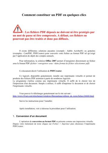 Comment constituer un PDF en quelques clics - Journal Officiel