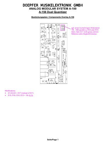 ANALOG MODULAR SYSTEM A-100 A-156 Dual Quantizer - Doepfer