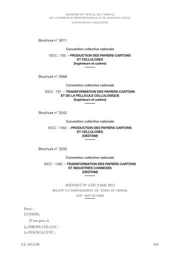 Papiers-cartons (production et transformation ... - Journal Officiel