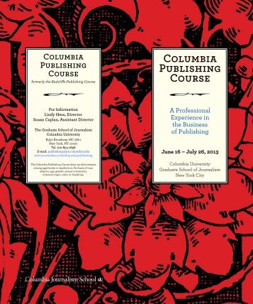 Columbia Publishing Course - Columbia University Graduate ...