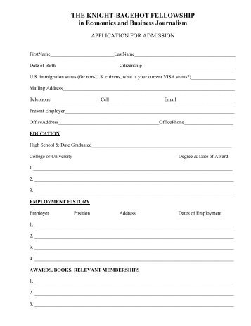 application form - Columbia University Graduate School of Journalism