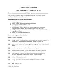 New Hire Orientation Checklist - Columbia University Graduate ...