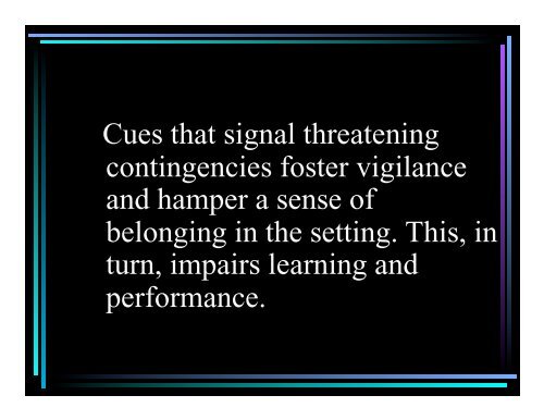 Claude Steele talk - Columbia University Graduate School of ...