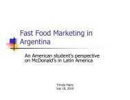 Fast Food Marketing in Argentina - School of Journalism and Mass ...