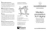 Medien- produktion A/V digital - Journalistenakademie