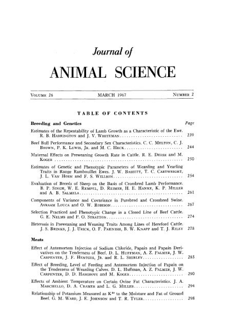 TOC (PDF) - Journal of Animal Science