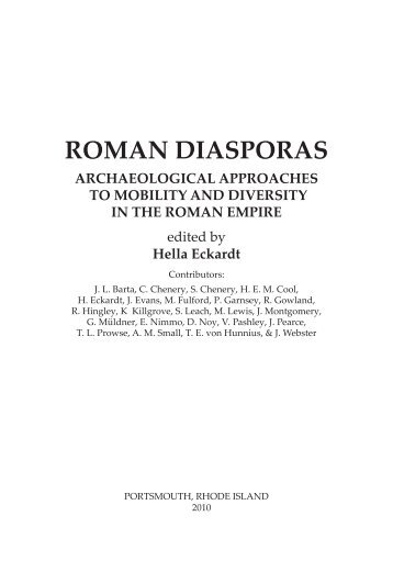 roman diasporas archaeological approaches to mobility and