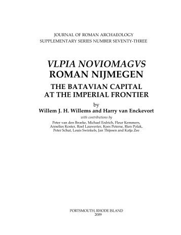 vlpia noviomagvs roman nijmegen - Journal of Roman Archaeology