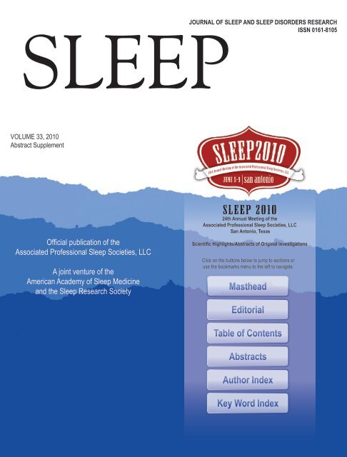 SLEEP 2010 Abstract Supplement