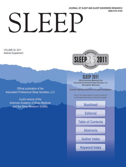 SLEEP 2011 Abstract Supplement