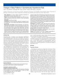 Changes in Sleep Patterns in Spontaneously Hypertensive Rats