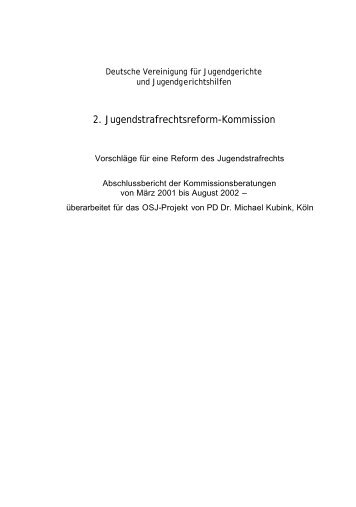 2. Jugendstrafrechtsreform-Kommission - Journascience