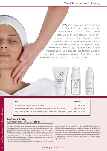 Zwei-Phasen AHA Peeling