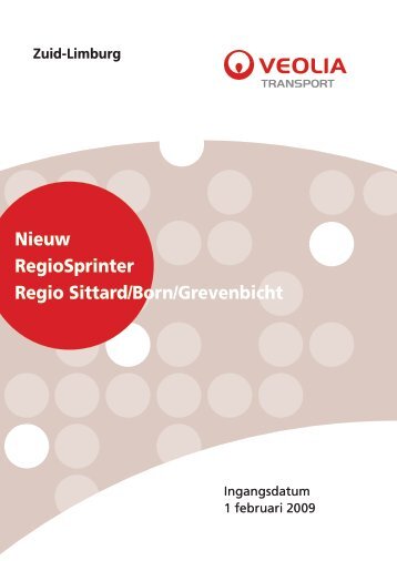 Nieuw RegioSprinter Regio Sittard/Born ... - Veolia Transport