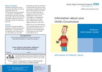 Circumcision llts - James Paget University Hospitals