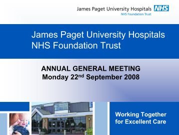 Presentation - James Paget University Hospitals