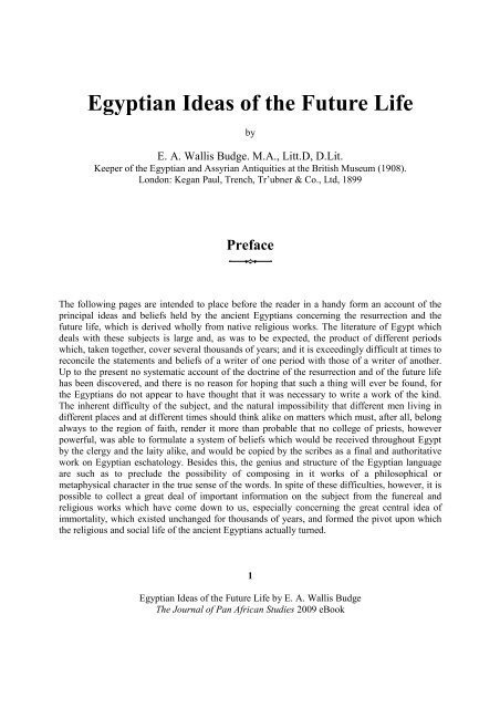 Ebook egyptian ideas of the future life - Journal of Pan African Studies