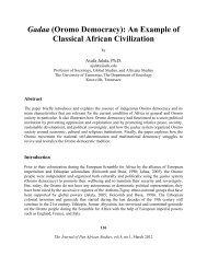 Gadaa (Oromo Democracy) - Journal of Pan African Studies