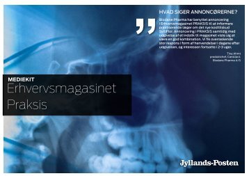Erhvervsmagasinet Praksis - Jyllands-Posten | Annonce