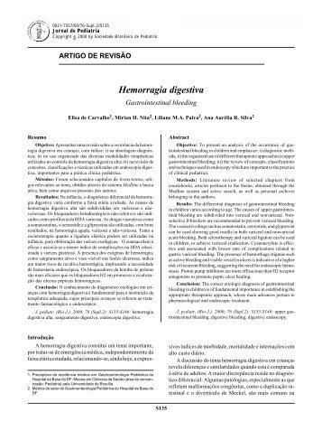 Hemorragia digestiva - Jornal de Pediatria