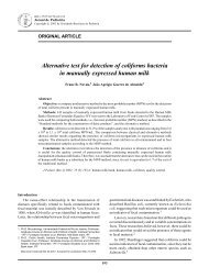 Alternative test for detection of coliforms bacteria in manually ...