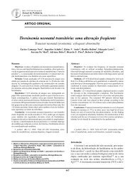 Tirosinemia neonatal transitÃ³ria - Jornal de Pediatria