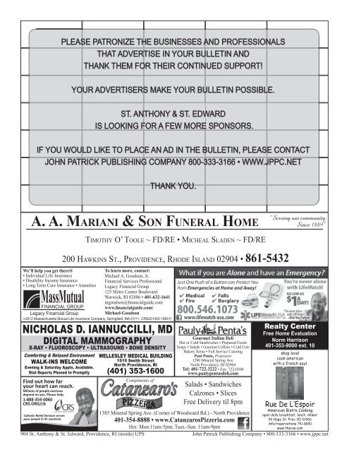 Bulletin - John Patrick Publishing Company