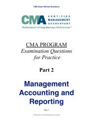 Management Accounting and Reporting - JPS Accounting Forums