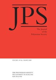 The Journal of the Polynesian Society - The University of Auckland