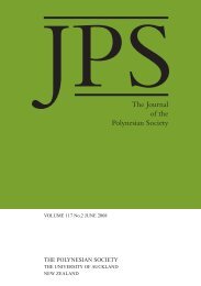 The Journal of the Polynesian Society - The University of Auckland